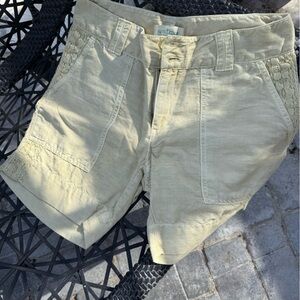 Sundance Beige Linen Shorts